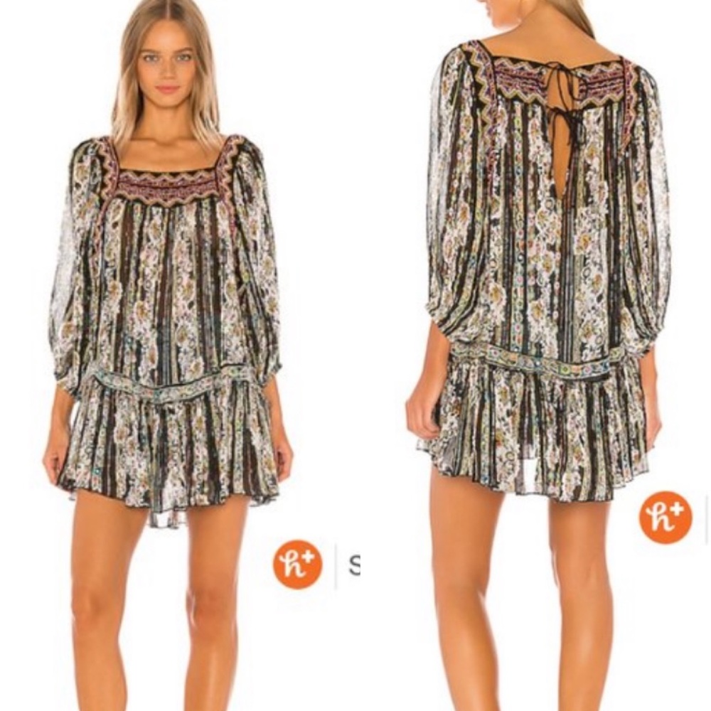 Free People dance magic semi-sheer tunic top